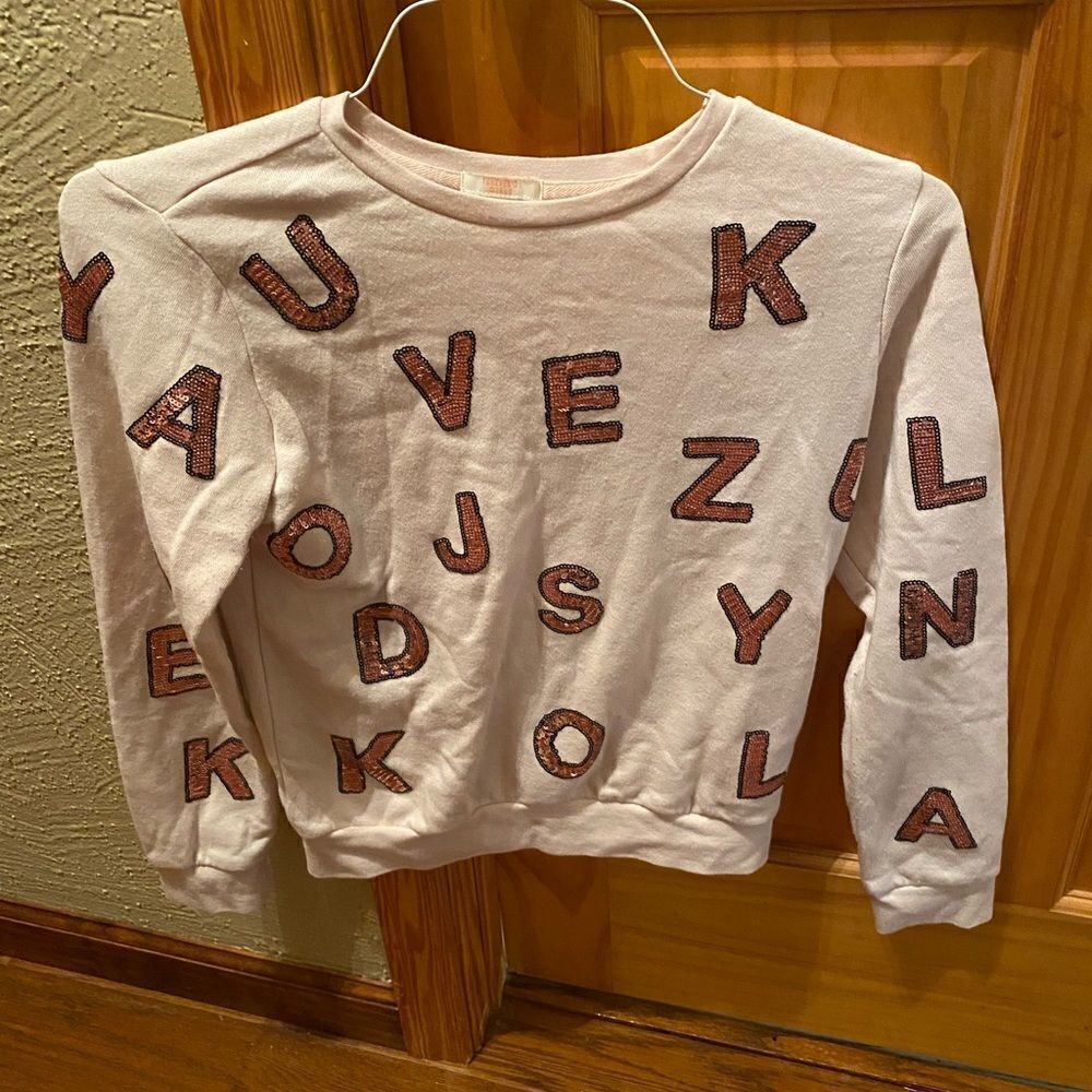 Forever 21 girls size 13/14 Sweatshirt with sequin letters